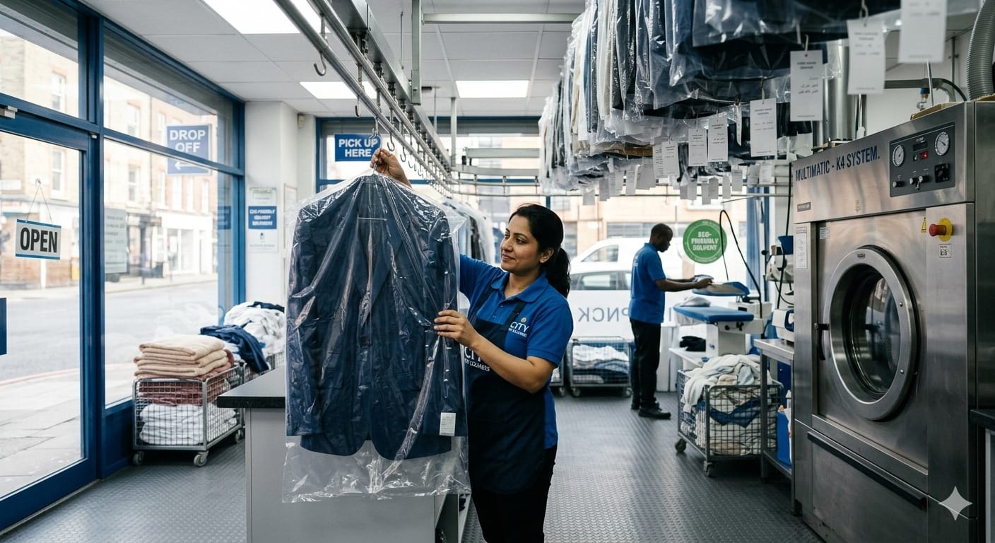 Dry cleaning and pressing