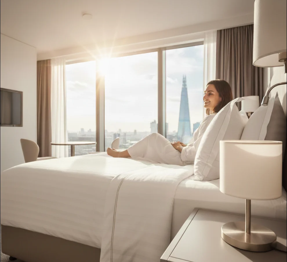 Hotel bedroom linen supplied in Reading