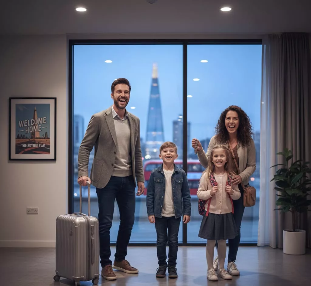 Guests arriving at a guest-ready short let in Reigate
